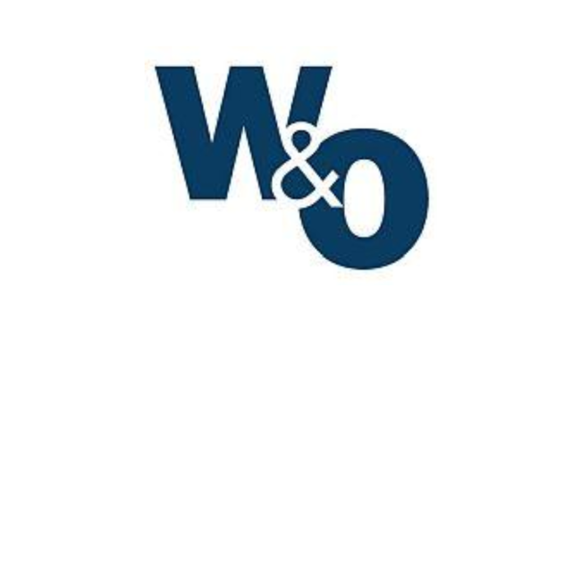 Blue and White W&O Logo